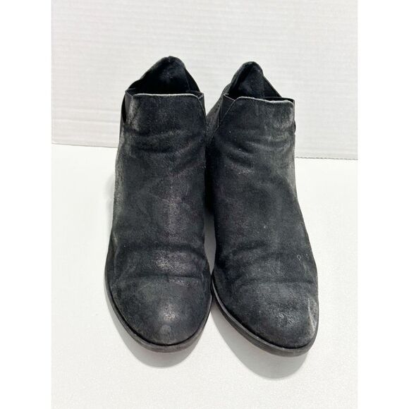 Lucky Brand Baqira Women's Suede Leather Pull-On Ankle Booties Black Size 10 - Picture 5 of 14